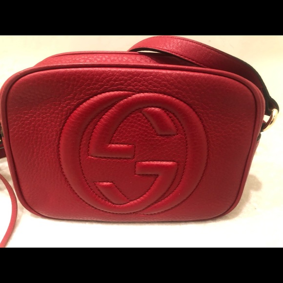 Gucci Handbags - Gucci Small Disco Soho Red Bag